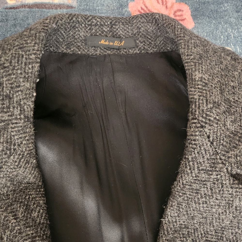 London Fog Men's Double-Breasted Wool Overcoat - Dark Gray - MiUSA - Picture 4 of 11